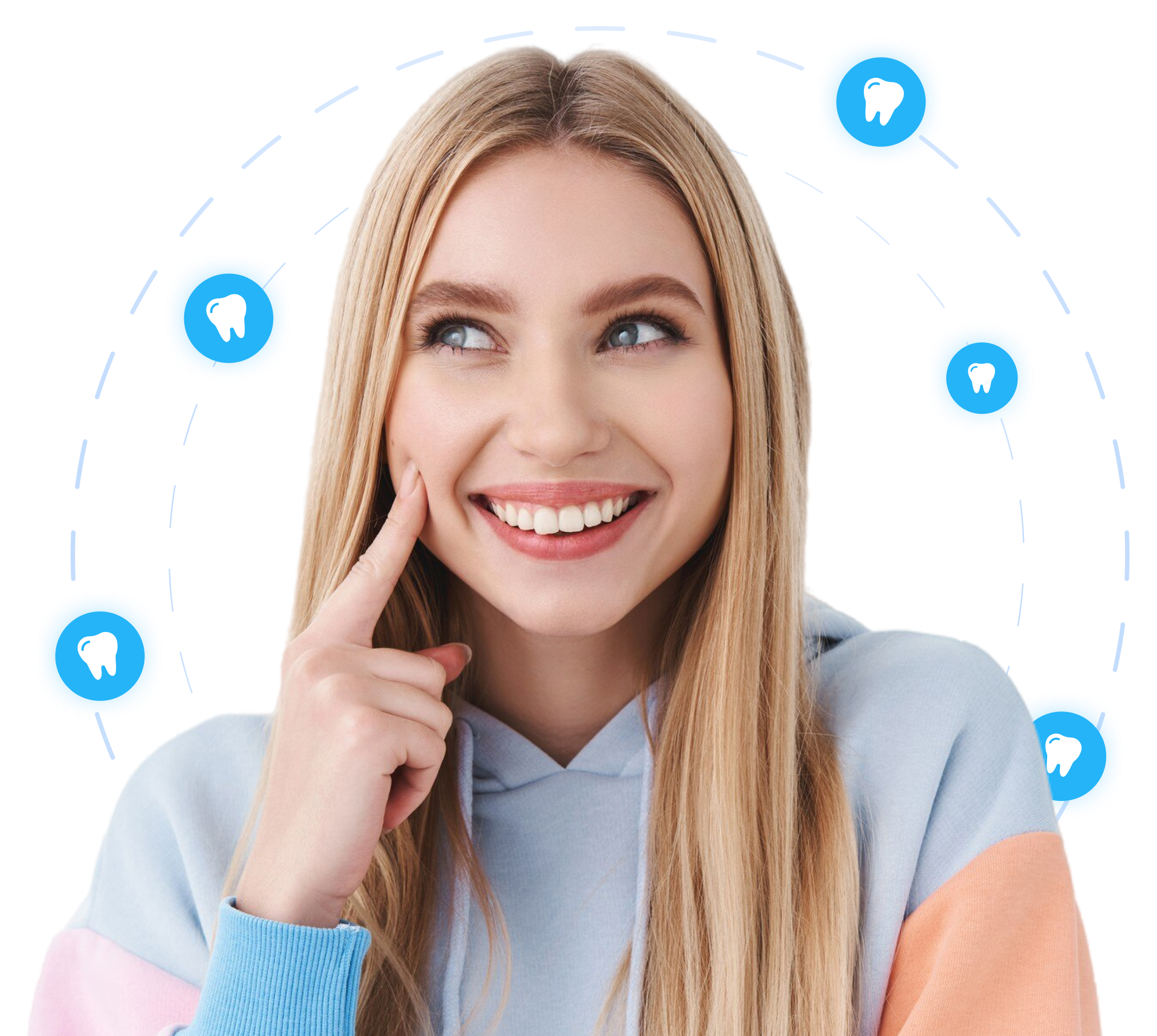 A confident, beautiful smile created with Active Aligners